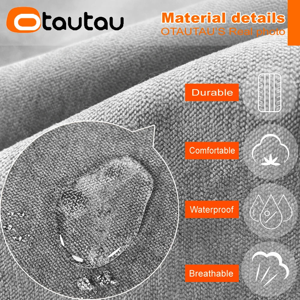 OTAUTAU Funda Gruesa Impermeable de Algodón para Puf Sin Relleno Silla Puf de Exterior Puf Sofá Tumbona Reclinable Sac DD023