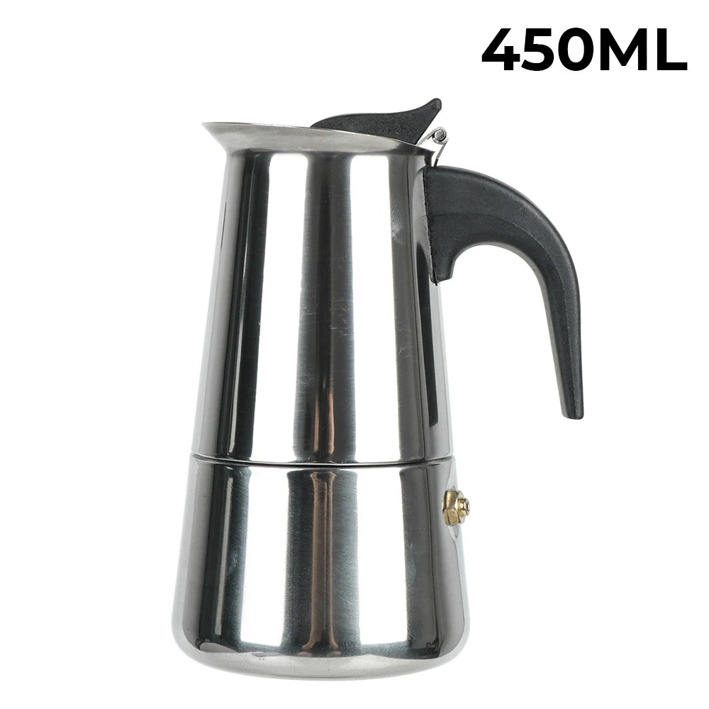 New 50ml-600ml Moka Pot Aluminum Household Electric Burner Stove Top Espresso Percolator Coffee Maker Coffee Extraction Pot