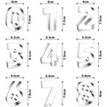 9PCS Number Cookie Cutters Set Birthday Numbers 0-8 Stainless Steel Cookie Cutters Shapes DIY Fondant Cutter Molds YY214