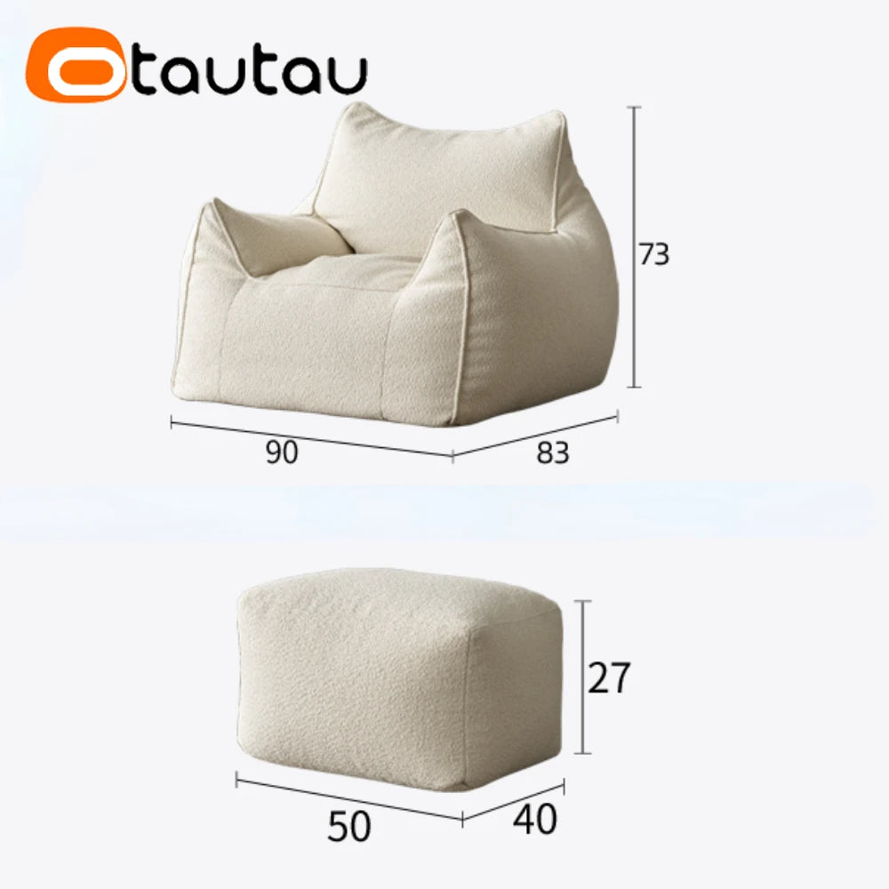 OTAUTAU Sofá Puf Funda Sin Relleno Exterior Impermeable Otomana Puf Salón Sillón Camping Jardín Playa Sofá SF114