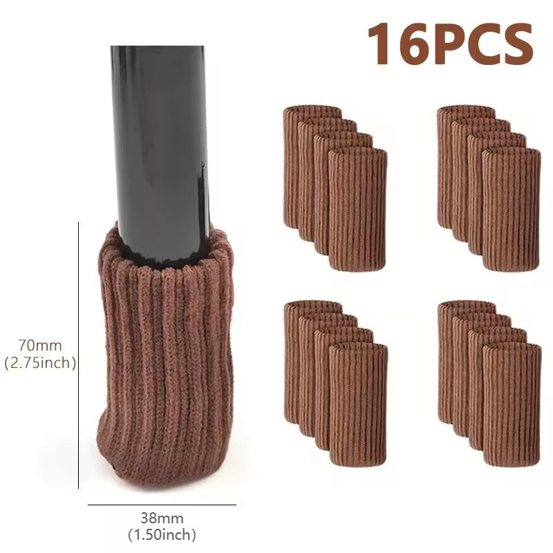 16 protectores de suelo para patas de silla, de punto, antideslizantes, silenciosos y gruesos, para muebles y mesas