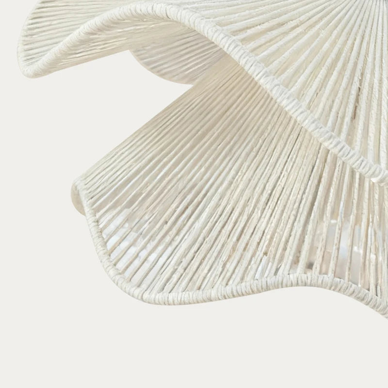 Lámpara colgante LED E27 estilo Wabi Sabi con cuerda de cáñamo, luces cálidas para sala de estar, dormitorio, restaurante, iluminación de decoración del hogar