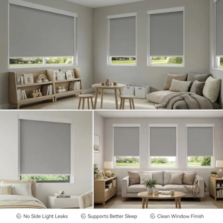 Bloqueadores de luz de PVC, bloqueadores de luz opacos, rieles laterales para persianas y cortinas, rieles laterales para persianas opacas, fácil de instalar