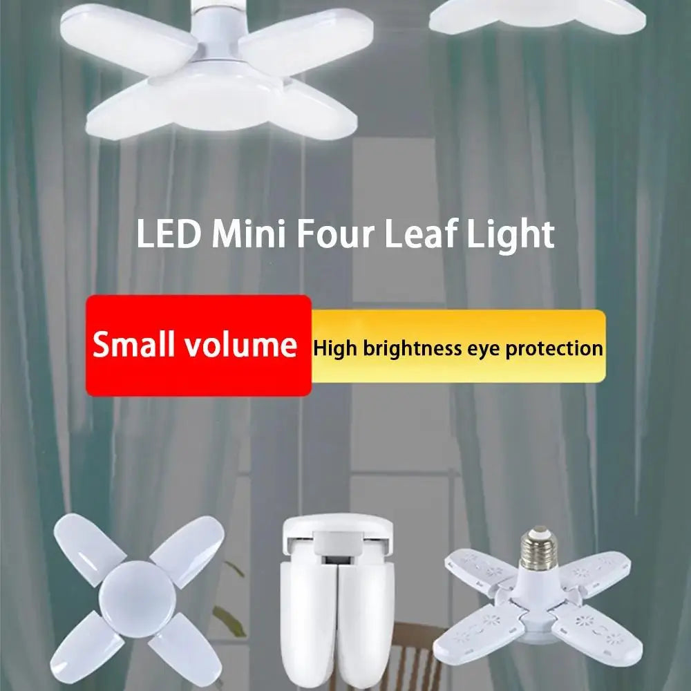 Bombilla LED con forma de abanico E27 Lámpara LED plegable 220V 110V 40 LED Bombillas para lámpara de techo del hogar Almacén Garaje Luz Blanca Cálida