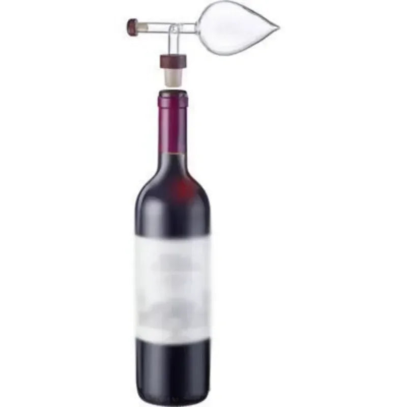 Aireadores de vino tinto portátiles redondos/en forma de melocotón, vertedor de botella de vino tinto transparente y decantador rápido, dispositivo de vidrio para sobriedad