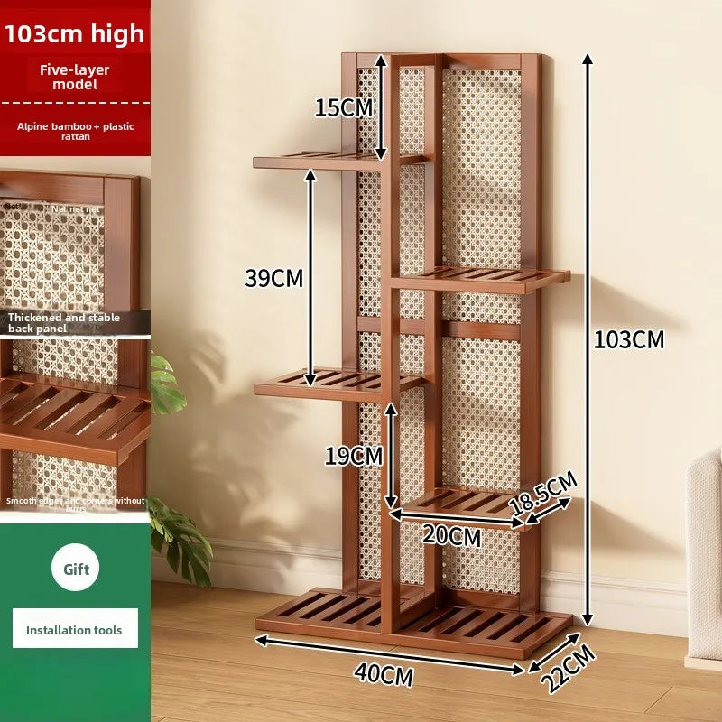 Soporte Resistente de Escalera por Niveles para Plantas, Estante para Macetas de Interior y Exterior, Ahorro de Espacio, Esquinero, Sala de Estar, Balcón, Plantas de Exterior