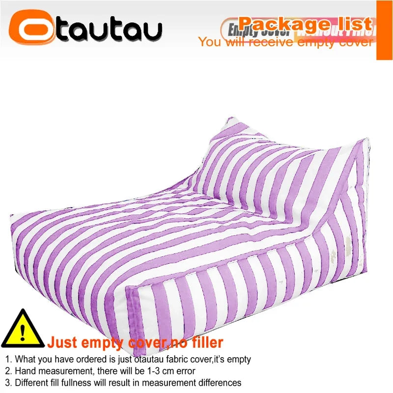 OTAUTAU Funda Impermeable Oxford para Puf Exterior, Tumbona Flotante SF343【¡No Incluye Relleno! ¡Necesita Comprar el Relleno por Separado!】