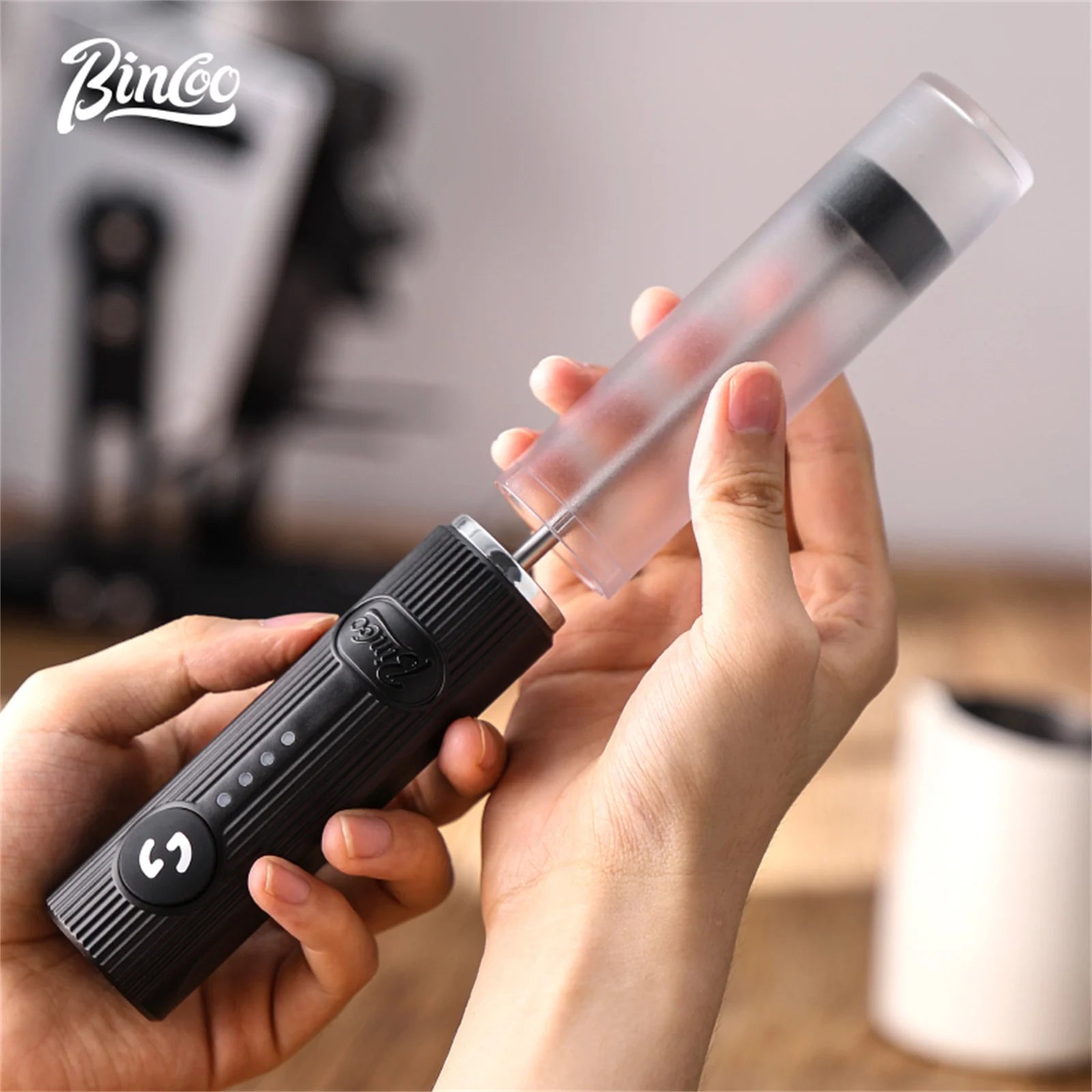 Espumador de leche Bincoo USB recargable de 2 velocidades, batidor de mano y mini mezclador para café con leche y herramientas de cocina
