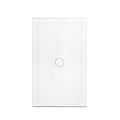 Interruptores de pared con panel LED de alimentación de AC100-240V con interruptor táctil, de cristal templado en blanco o negro, 1/2/3 grupos, interruptor.