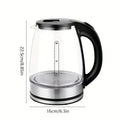 Hervidor eléctrico de vidrio, ebullición rápida con apagado automático y protección contra ebullición en seco, luz LED para té y café, enchufe estadounidense de 110 V