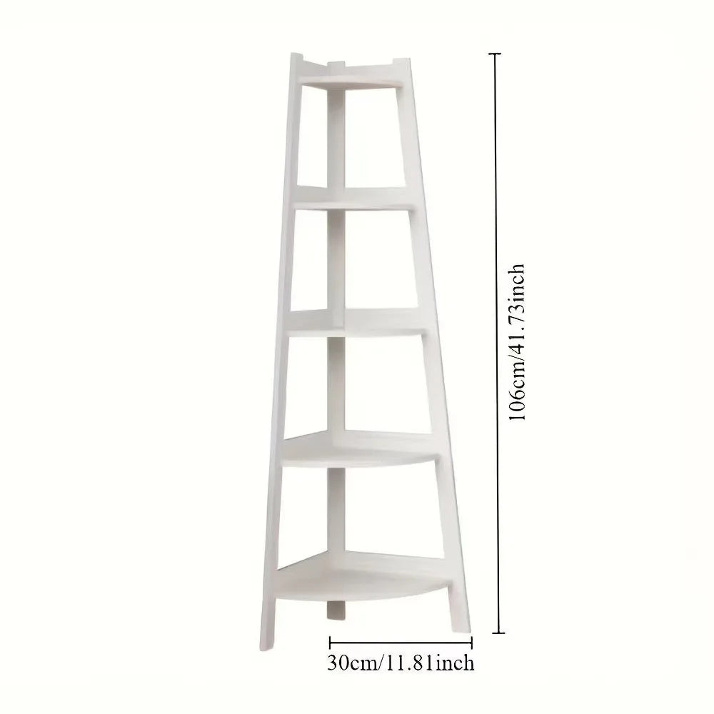 Soporte para plantas tipo escalera, estantería para plantas, balcón esquinero, interior, exterior, que ahorra espacio, moderno, nórdico, de madera y metal, muebles para macetas