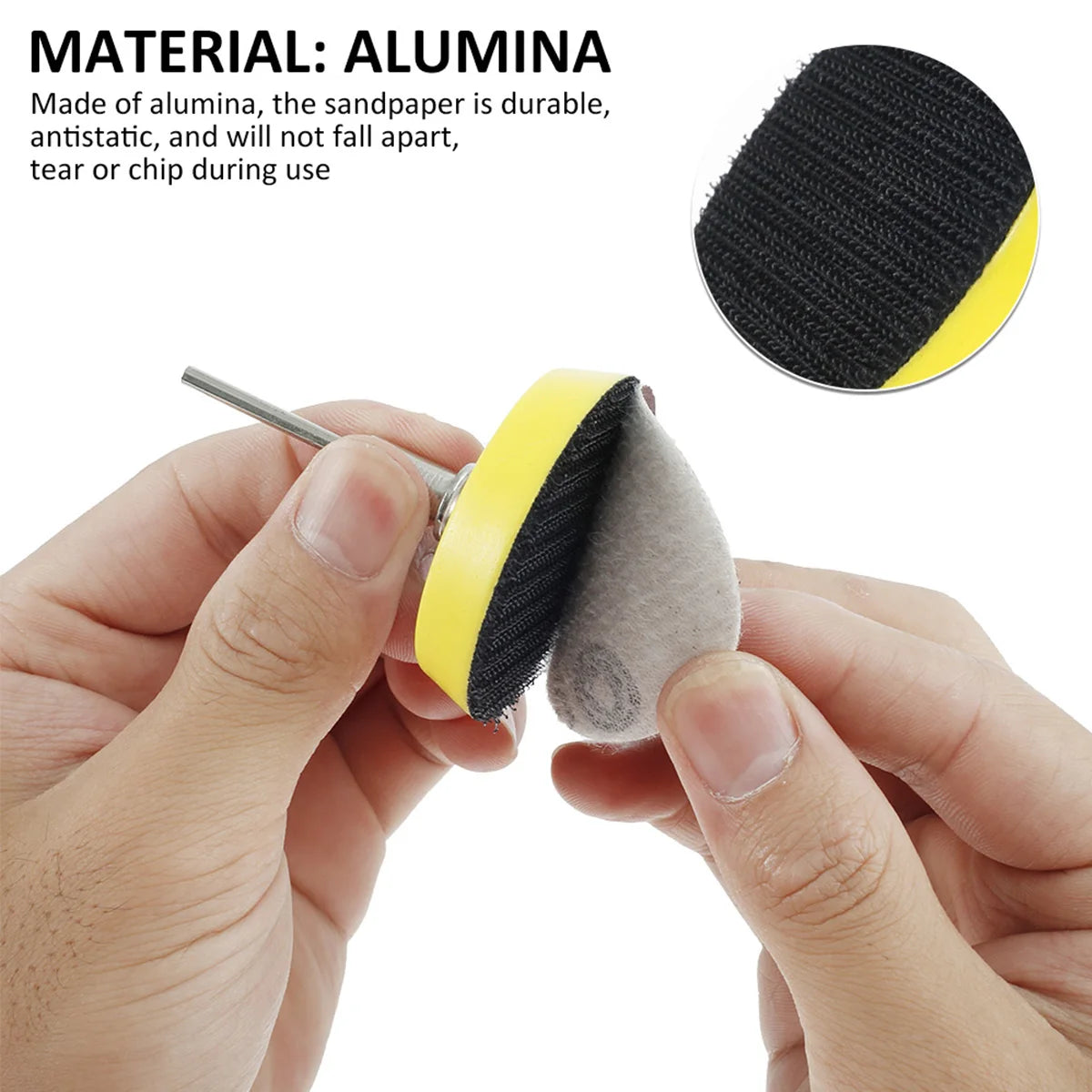 Disco de lijado de 2 pulgadas, grano 80-3000, óxido de aluminio, almohadilla de lijado, accesorios para herramientas rotativas de taladro y amoladora, hoja de lijado de cambio rápido para metal