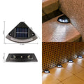 Luces Solares para Escalones Exteriores, Luz de Escalera Impermeable IP65, para Jardín, Porche, Puerta Principal, Patio, Terraza