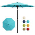 Sombrilla de Patio de 10 Pies Sombrilla de Mercado para Mesa Exterior con Manivela y Función de Inclinación Impermeable para Jardín, Patio y Terraza de Piscina
