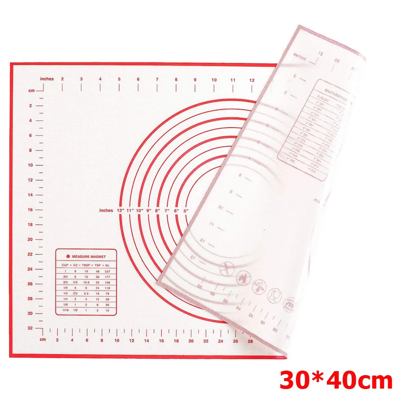 Silicone Baking Mat Non-Slip Pastry Mat for Rolling Dough With Measurements Kitchen Dough Mat Pie Crust Mat Oven Liner YY206