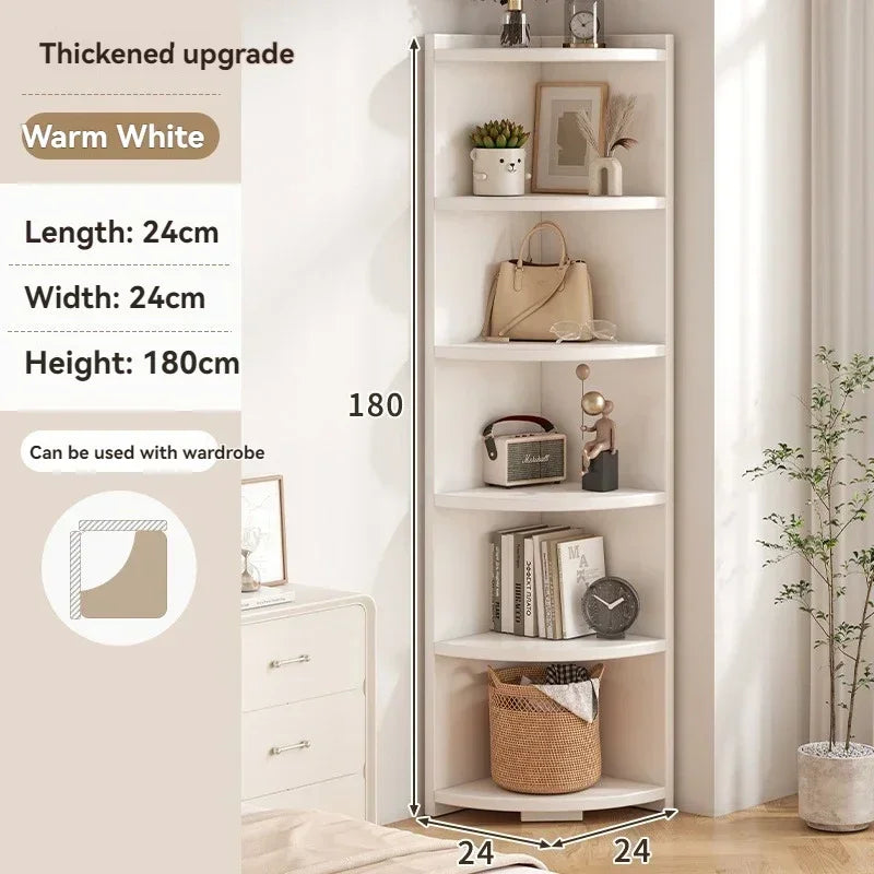 Mueble esquinero de almacenamiento para el hogar, recibidor sencillo, perchero, vitrina esquinera de pared, estantería de pie, mesita de noche