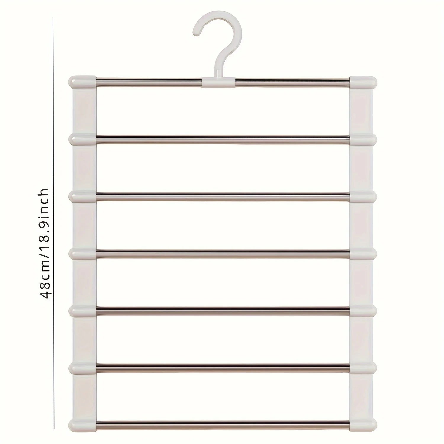 1pc Stainless Steel Space-Saving Foldable Pants Hangers for Jeans, Leggings & Trousers - Closet Organizer