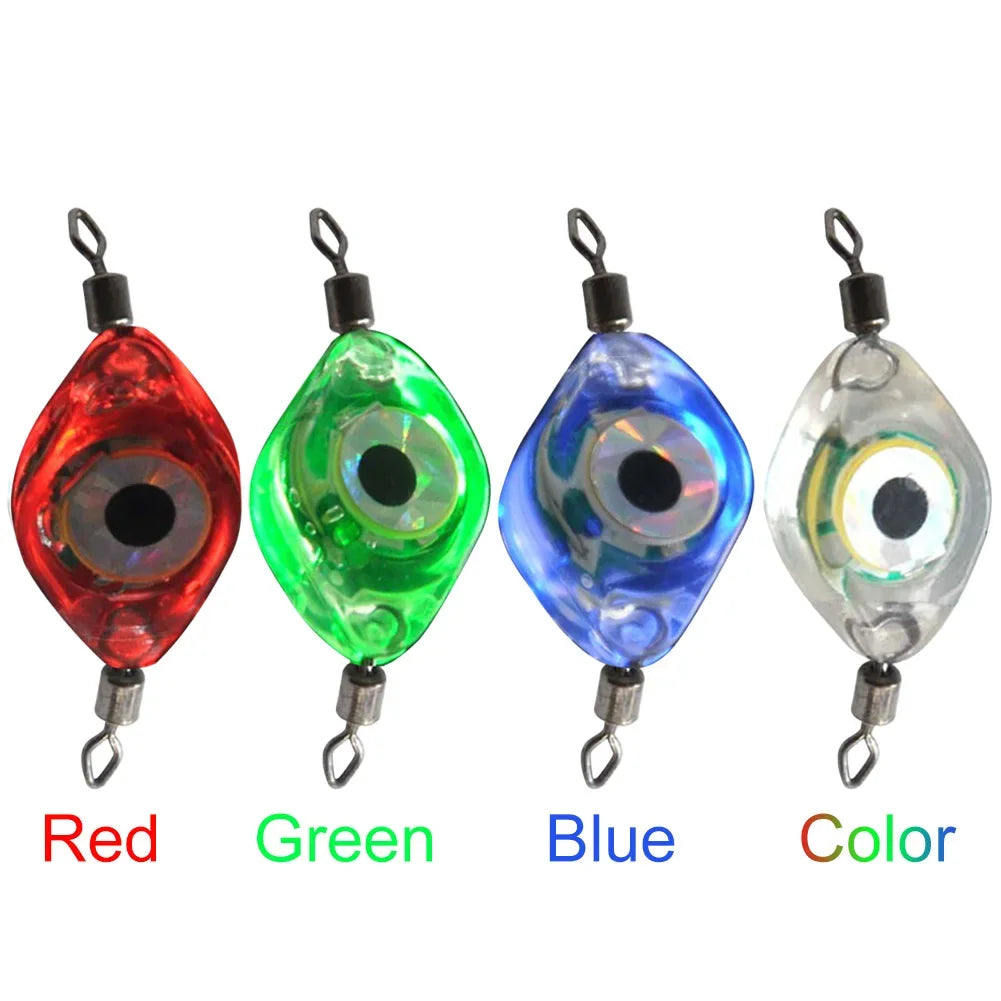 Luz LED para señuelo de pesca con forma de ojo, impermeable, con sensor de caída profunda, para agua salada y dulce, para uso subacuático