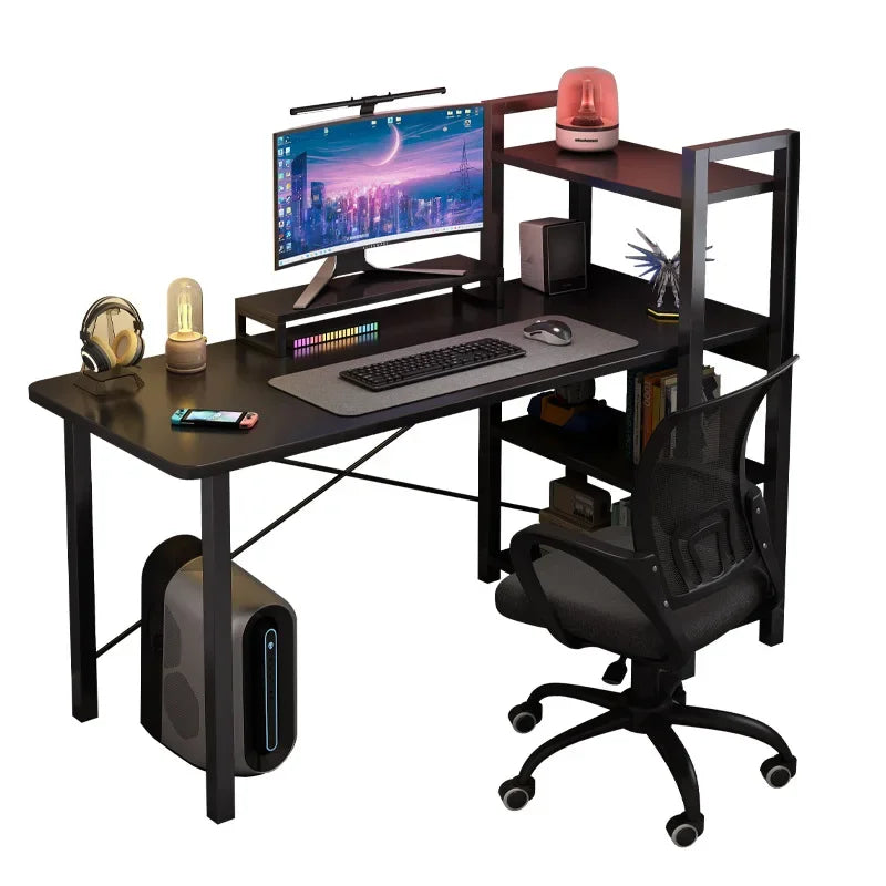 Mesa de juegos Mesa de ordenador Escritorio Mesa con estantería Mesa de juego Escritorio