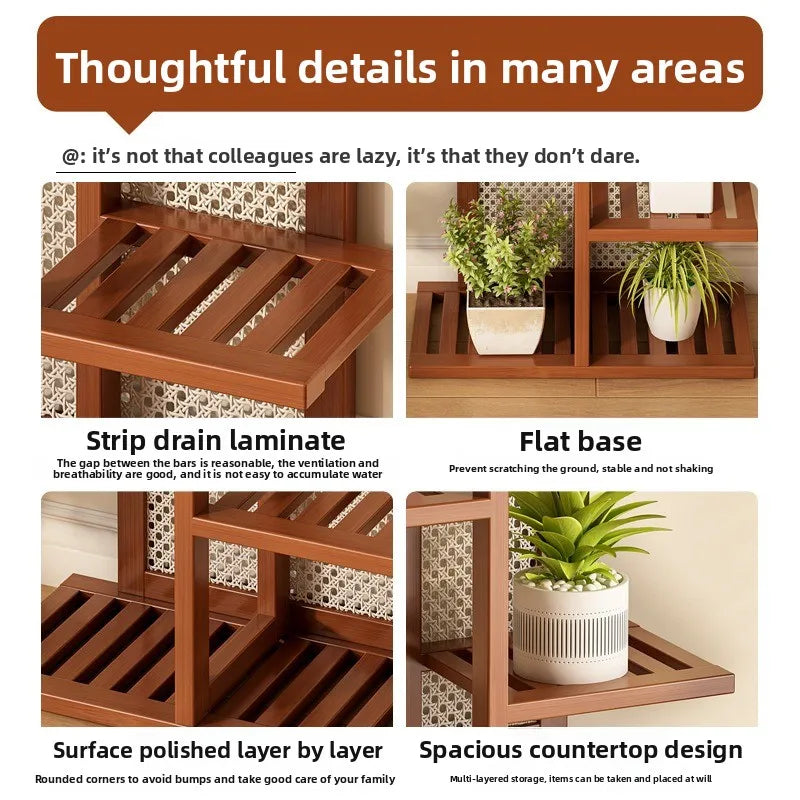Soporte Resistente de Escalera por Niveles para Plantas, Estante para Macetas de Interior y Exterior, Ahorro de Espacio, Esquinero, Sala de Estar, Balcón, Plantas de Exterior