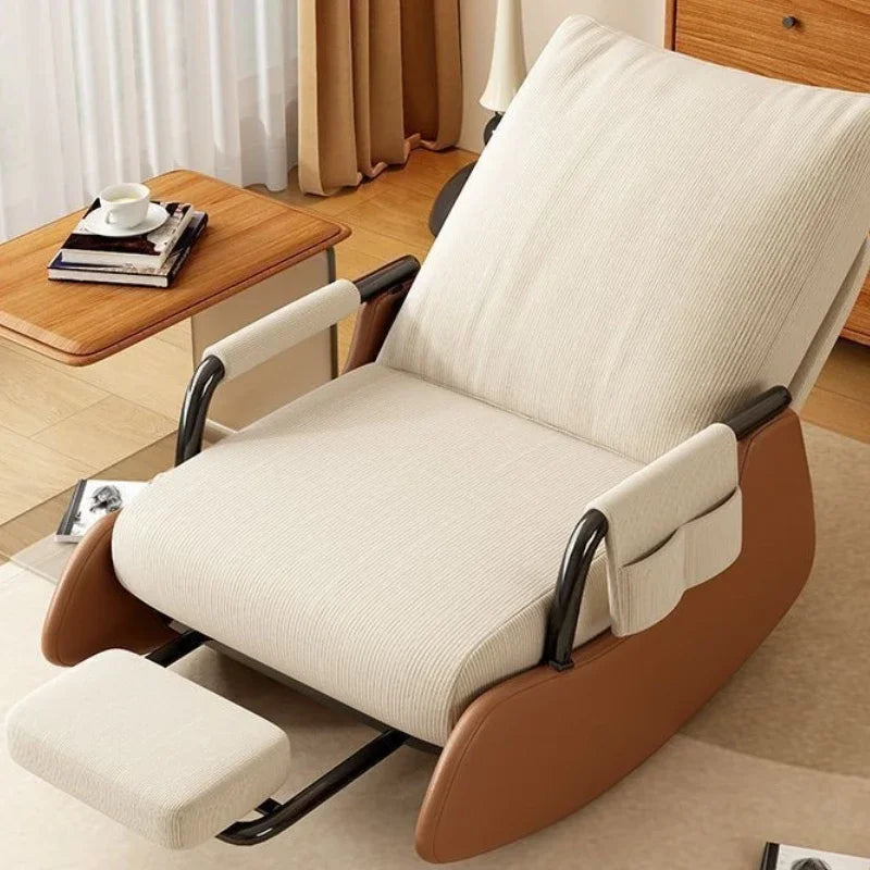 Silla reclinable, silla perezosa plegable para la hora del almuerzo, adultos pueden sentarse, silla reclinable para la siesta en la oficina, mecedora para balcón y hogar