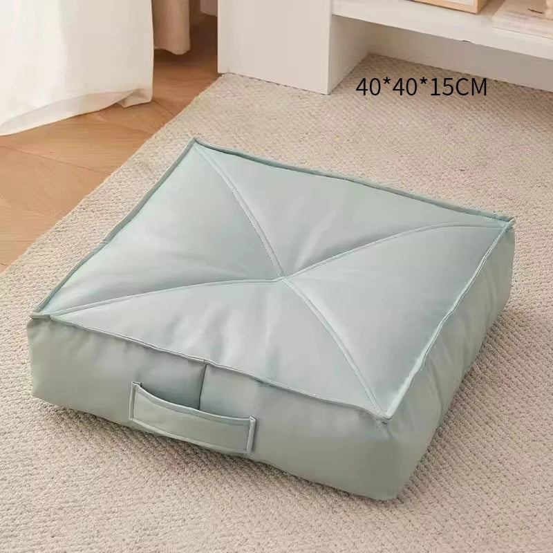 Cojín de futón, tatami, puf, cojín para mirador, cojín acolchado, almohada de cojín, banqueta pequeña, taburete bajo cuadrado redondo
