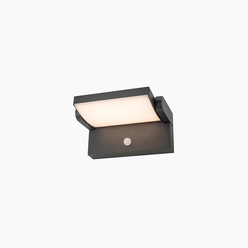 Lámpara de pared exterior impermeable IP65 con sensor de movimiento 18W LED 1500LM aplique de pared, luces para porche, balcón, jardín, iluminación exterior