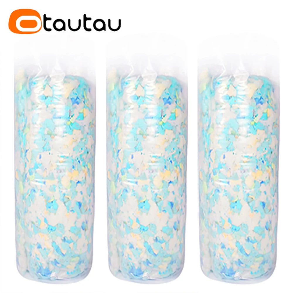OTAUTAU 1kg 2.2bls Espuma Viscoelástica Triturada Esponja Almohada Puf Relleno Sofá Puf Sillón Cojín Relleno Muñeca