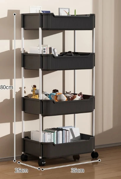 Carrito Móvil con Ruedas para Almacenamiento, Cocina, Baño, Dormitorio, Estantería Multicapa para Aperitivos, Organizador, Accesorios para el Hogar