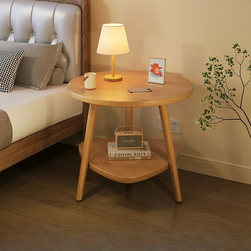 Mesita de noche de venta caliente Gabinete Mesitas de noche de lujo modernas de madera Mesa auxiliar grande para dormitorio