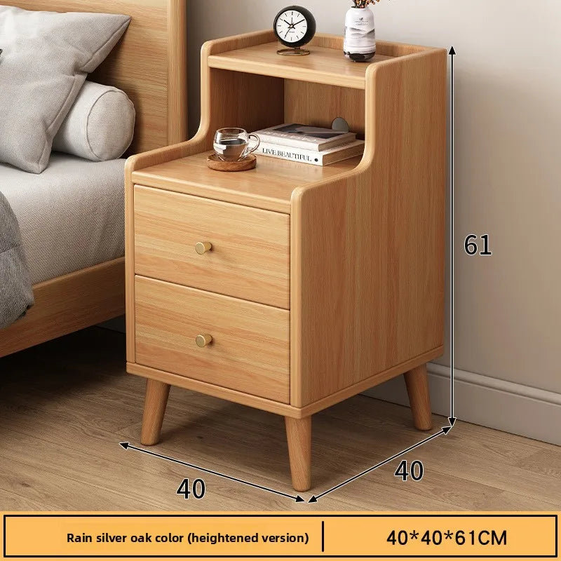 Muebles de hogar Mesita de noche Pequeña mesita de noche con almacenamiento Estrecho mueble de dormitorio Mesita de noche