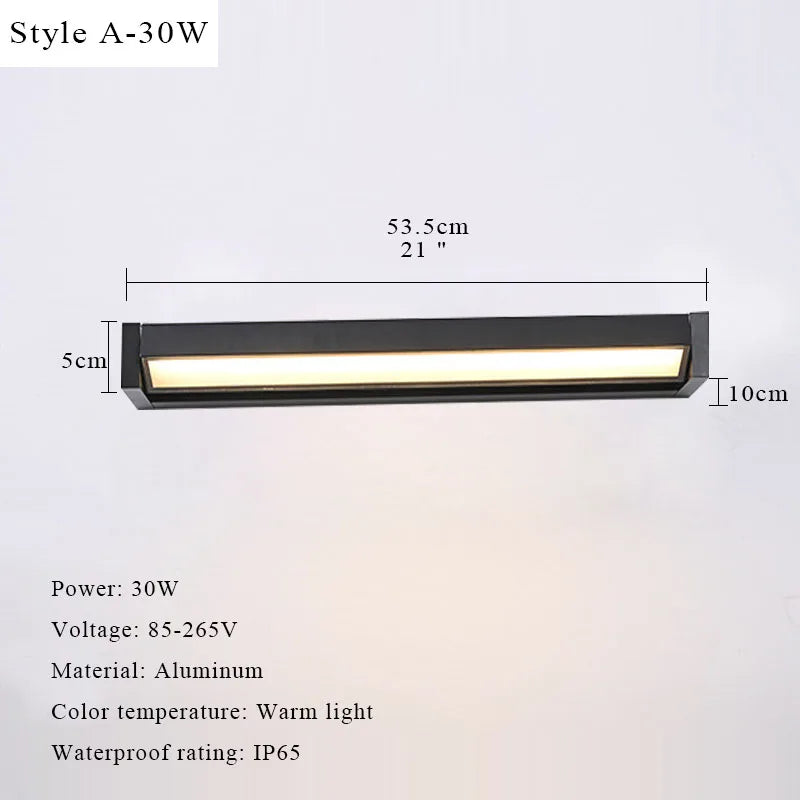 Aplique de pared LED para exterior, ángulo ajustable 350°, lámpara de pared impermeable de aluminio para jardín, porche, balcón, decoración del hogar, iluminación