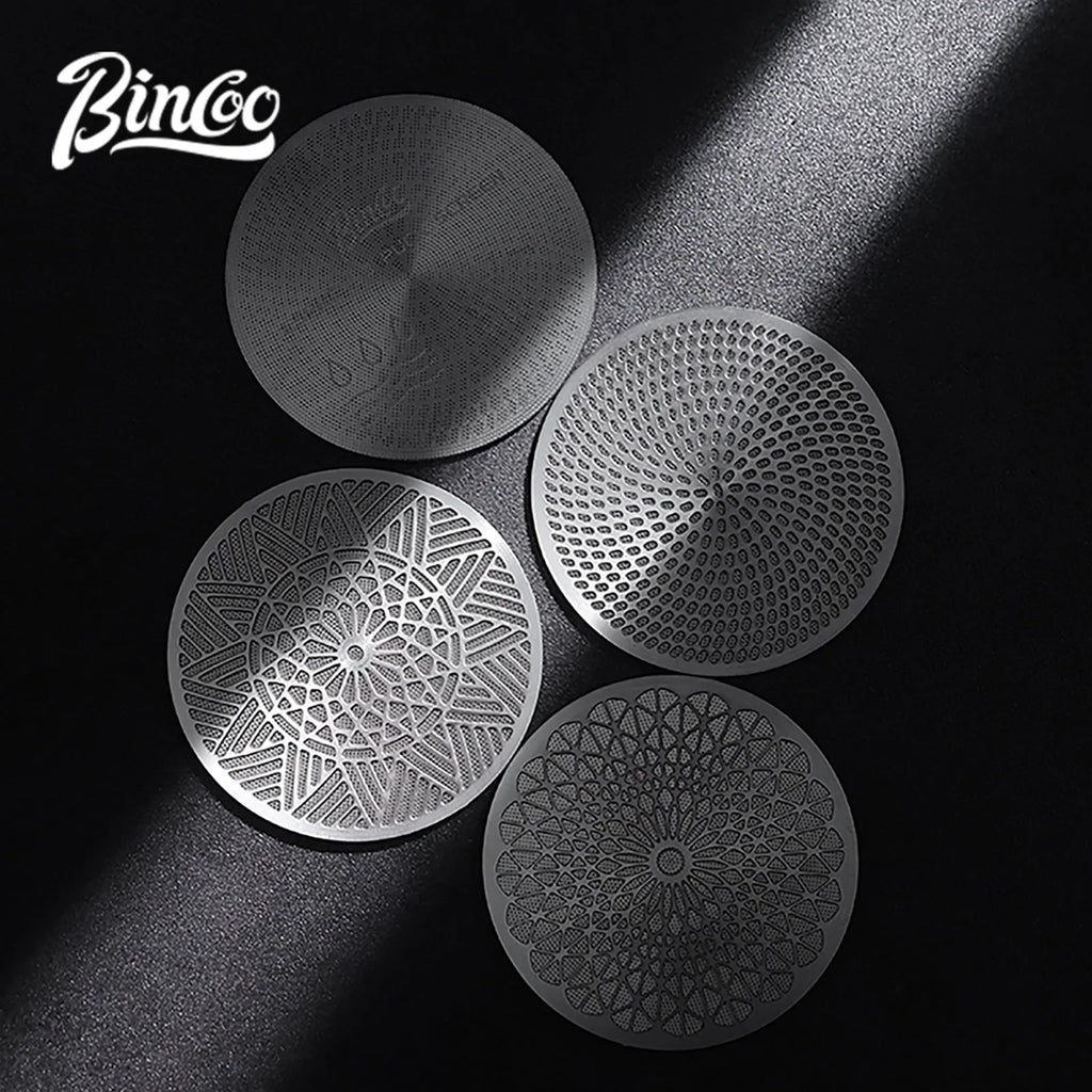 Bincoo 51/58mm Espresso Portafilter Dispersion Plate Stainless Steel Sintered Shower Screen Even Extraction Upgrade Accessories