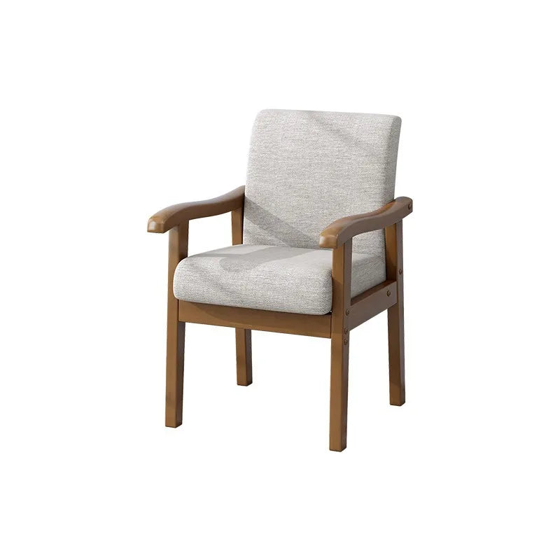 Silla de madera maciza, silla individual, silla de escritorio para ordenador, silla cómoda con respaldo para el hogar, sillón para sentarse, silla para mahjong para ancianos