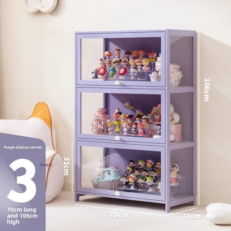 Caja de almacenamiento de figuras, estante de exhibición, caja de almacenamiento a prueba de polvo para bloques de construcción, vitrina para muñecas y figuras