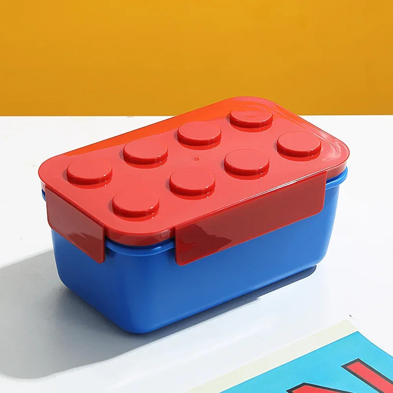 Fiambrera de bloques de construcción creativa PP de grado alimenticio, caja Bento para ensalada de frutas, pícnic, estudiantes, escuela, oficina, horno microondas