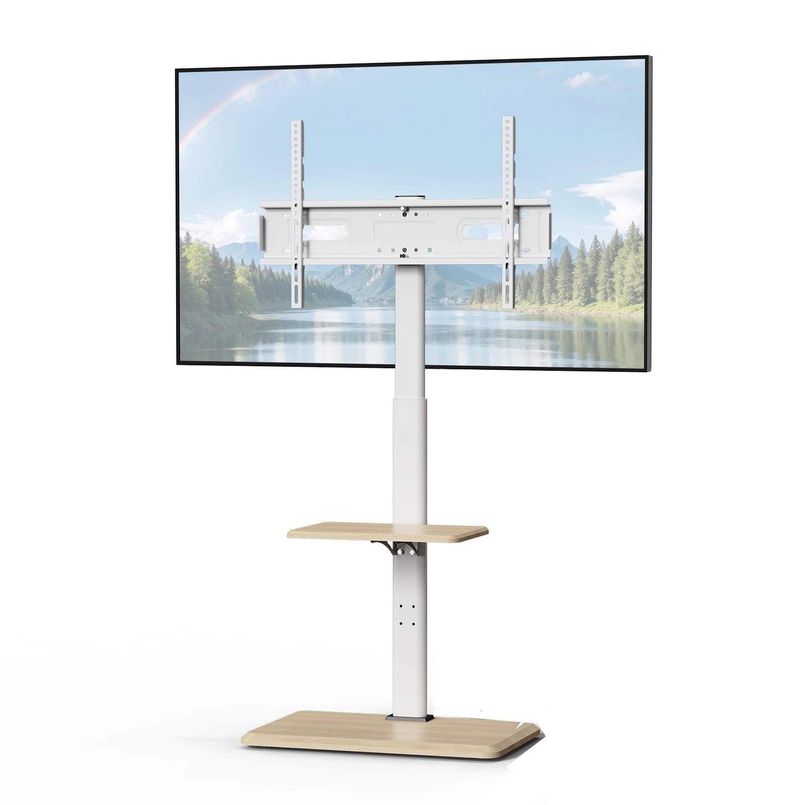 Soporte móvil para TV, soporte vertical de suelo para TV, carrito móvil para TV, carro de suelo para televisores de 26" a 75" de hasta 45 kg