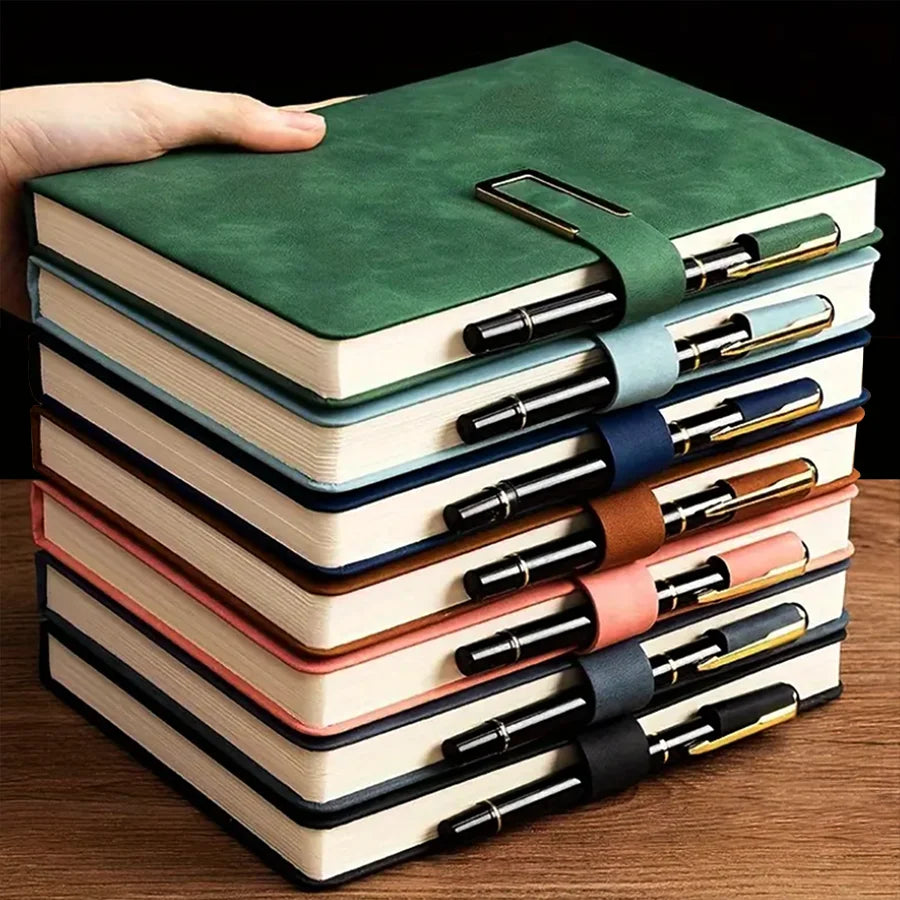 Cuaderno de cuero A5 vintage con tapa blanda personalizada, perfecto para reuniones de negocios y la vida universitaria