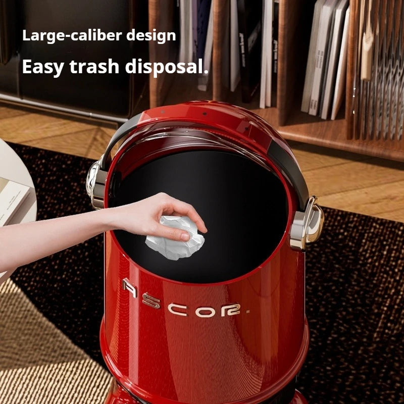 Bote de basura con sensor sin contacto de acero inoxidable, cubo de basura de gran capacidad para cocina, baño, dormitorio, sala de estar, hogar