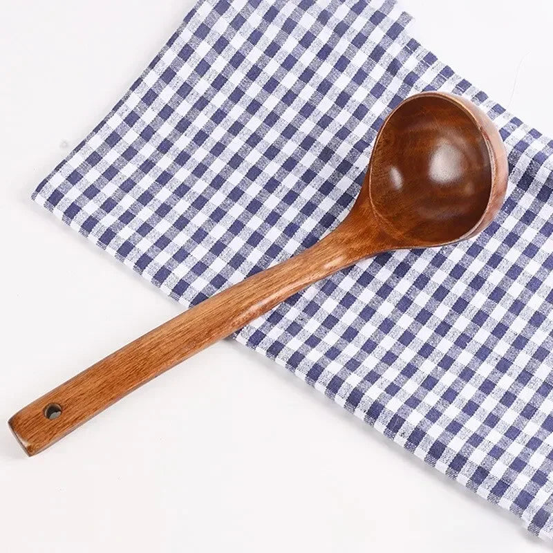 Cucharas Kemu Grandes de Nanmu Premium al por mayor, Ultra Prácticas para Cocina Casera, Utensilios de Madera con Mango Largo para Congee y Sopa Común
