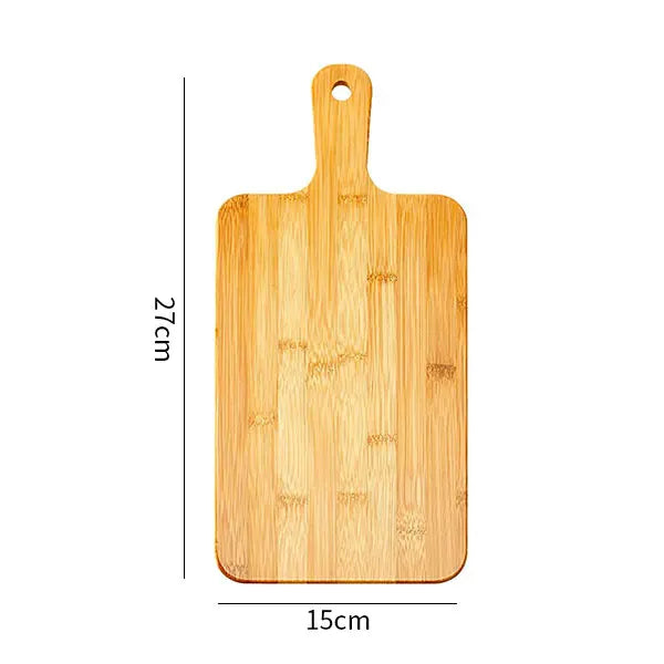 Tabla de cortar de bambú con mango, tabla de servir de madera grande, tablas de cortar de cocina para pizza, verduras, carne