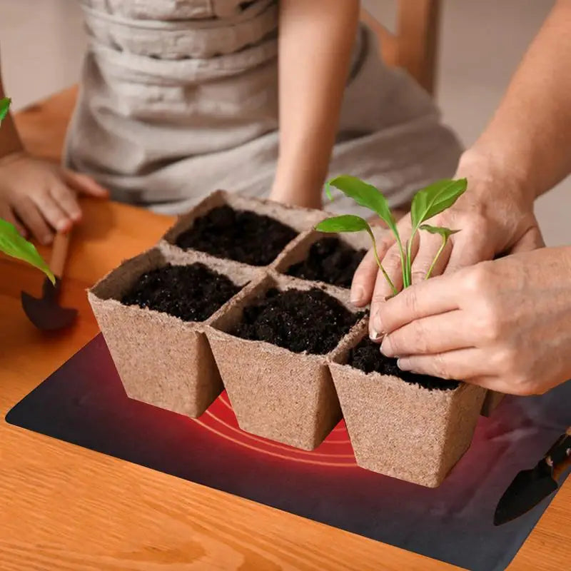 Alfombrilla térmica para plantas de 8,5 W, alfombrilla térmica de cuero de PVC para plantas de interior, 45-50, USB, almohadilla térmica para hidroponía, para plantas de interior y reptiles