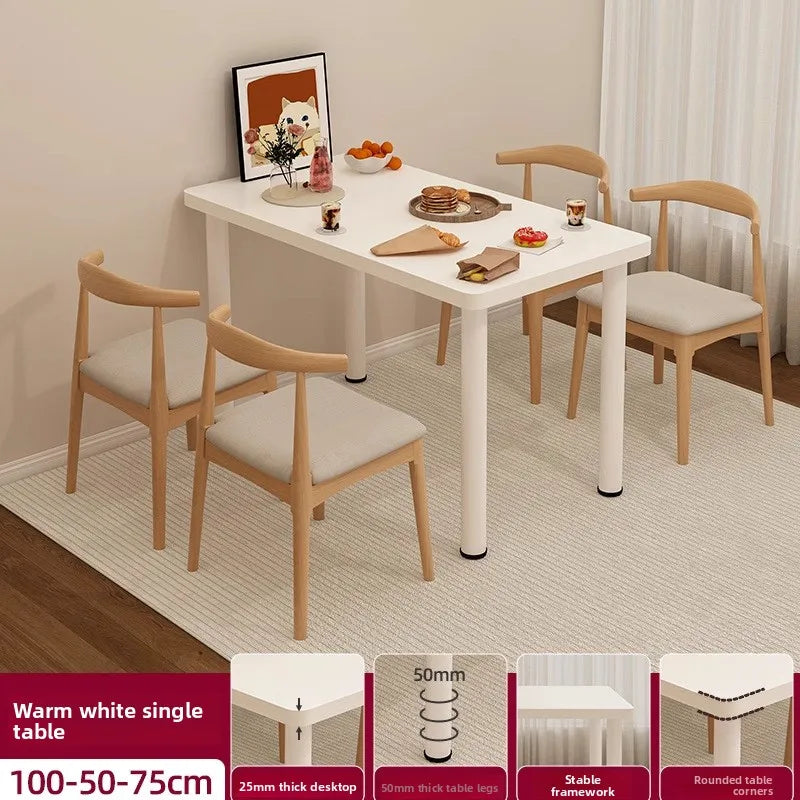 Mesa de comedor Hogar apartamento pequeño Puesto portátil exterior Mesa cuadrada para comer