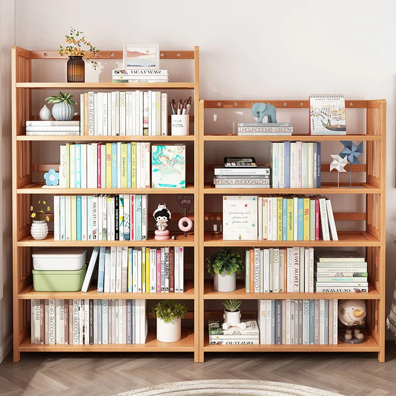 Simple bookshelf multifunctional adjustable storage rack floor type home living room student bookcase office wall storage rack