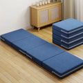 Colchón de espuma viscoelástica de cuatro pliegues, colchón de espuma viscoelástica de alta elasticidad, colchón plegable individual, colchoneta blanda de tatami, colchoneta para invitados
