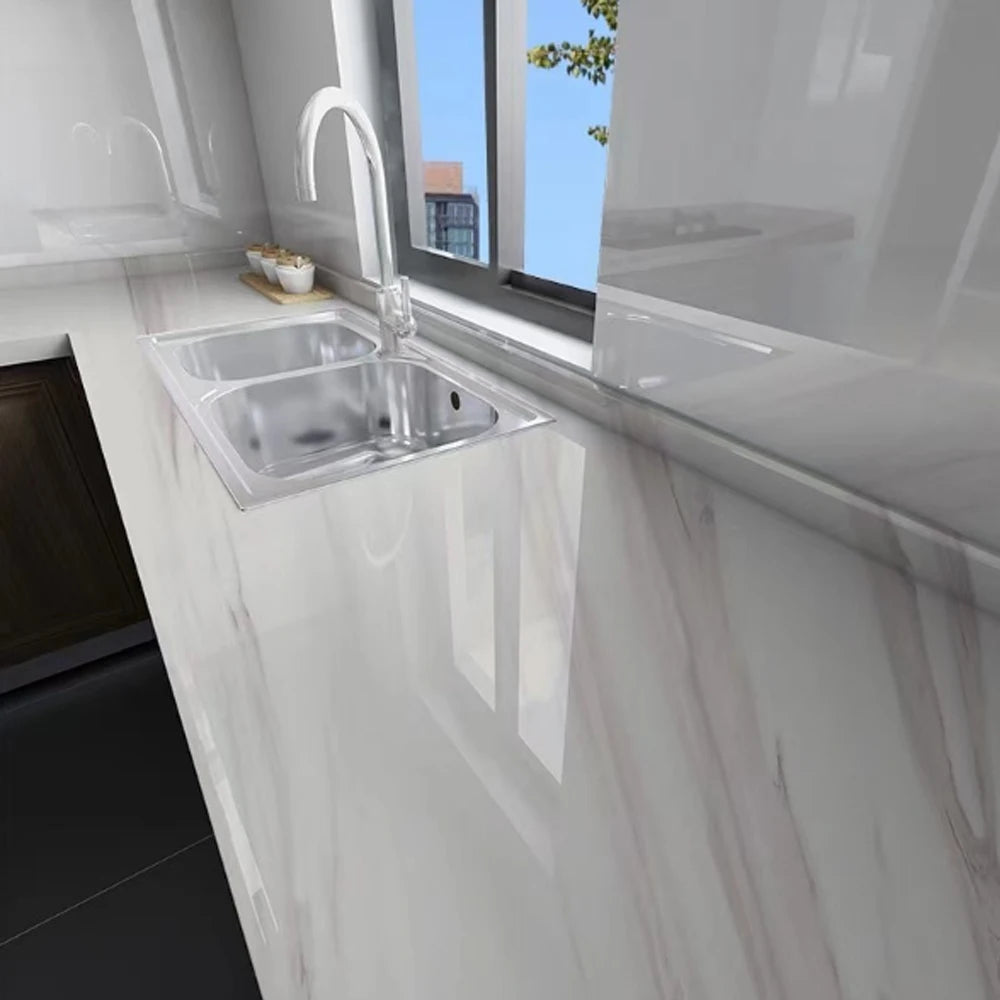 40cm Mármol Papel Pintado Autoadhesivo Armario de Cocina Estufa Encimera Papel de Contacto PVC Impermeable Adhesivos de Azulejos de Renovación de Pared