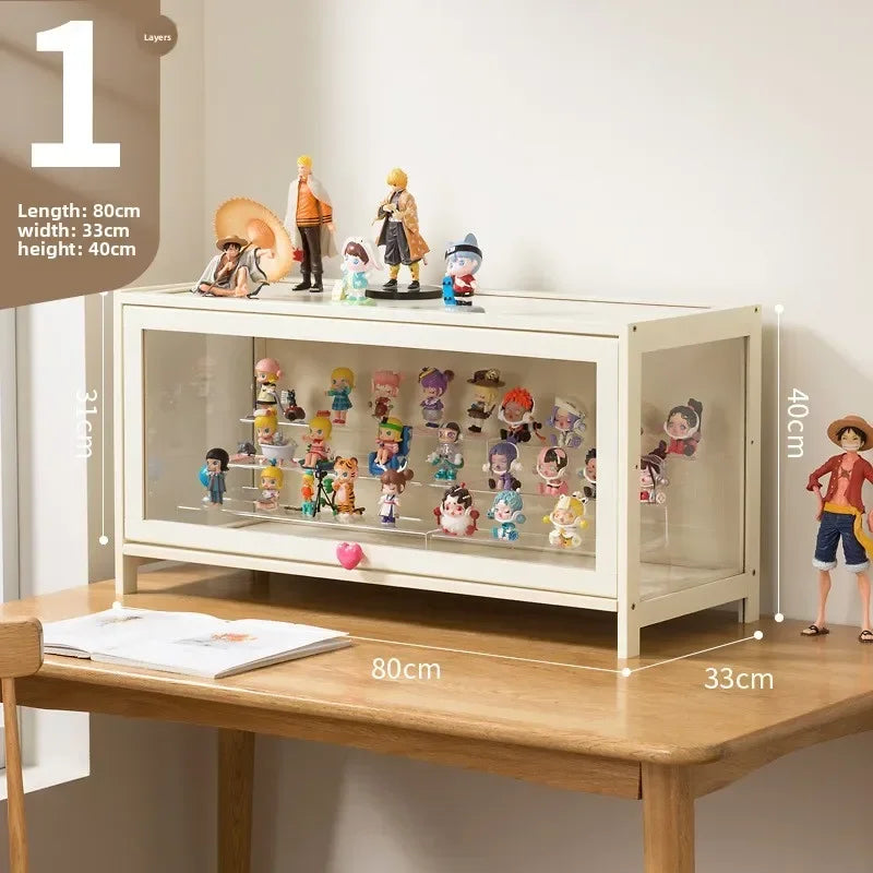 Figura Lego Vitrina Estante Hogar Crema Viento A prueba de polvo Acrílico Transparente Modelo Juguete Caja Ciega Vitrina