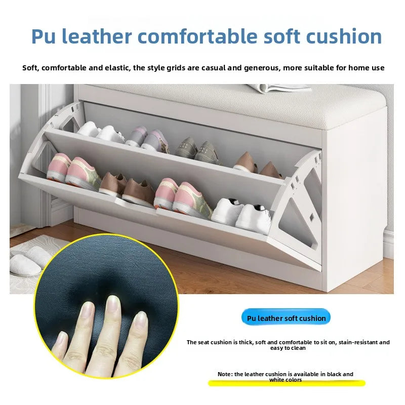 Zapatero cubo volquete sofá taburete para cambiarse los zapatos en la entrada estante para zapatos de interior gabinete para zapatos de entrada