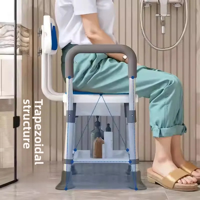 Silla de baño especial plegable para inodoro, banco de baño antideslizante para ducha
