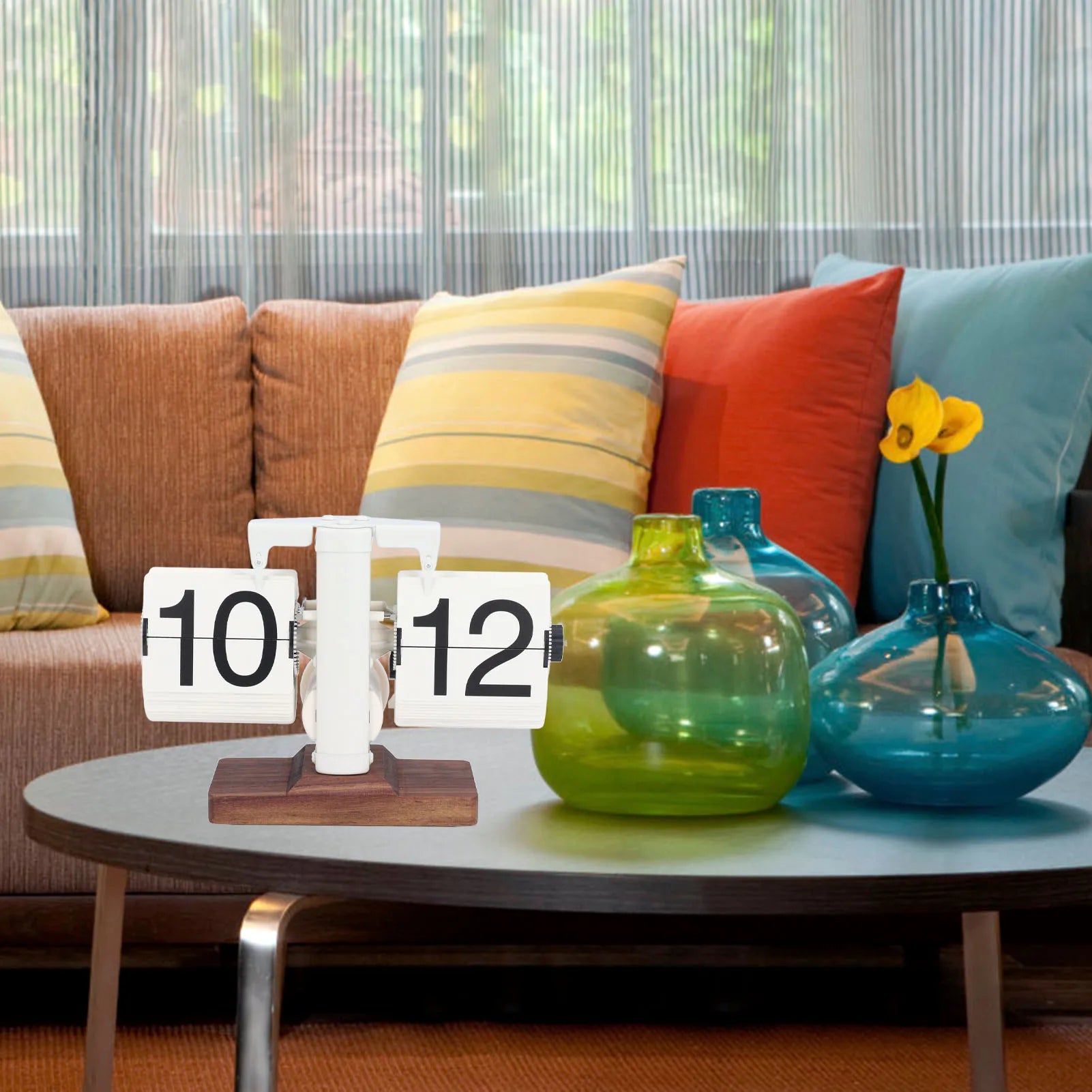 Digital Clock Minimalism  Retro  Down Clock Innovative Small Balance Shape Easy Installation 24H for Living Room